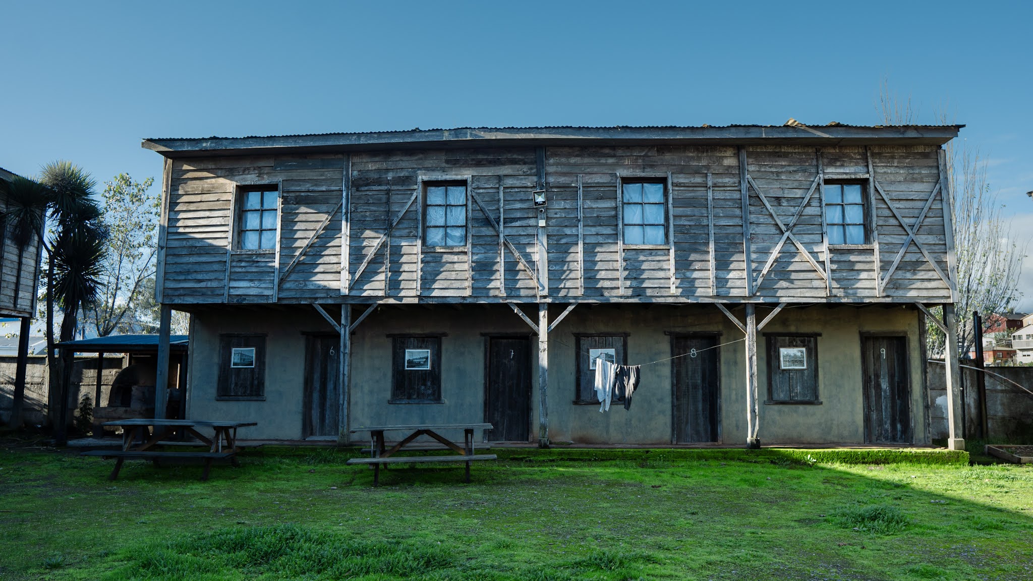 Fachada de las viviendas del Pueblito Minero